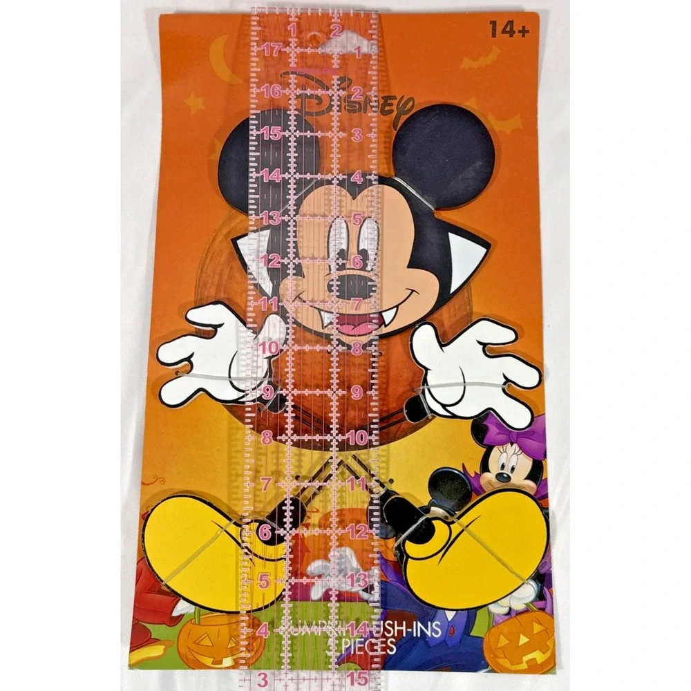 Disney Mickey Mouse Pumpkin Push-Ins Kids Orange Vampire Halloween 5pc Kit